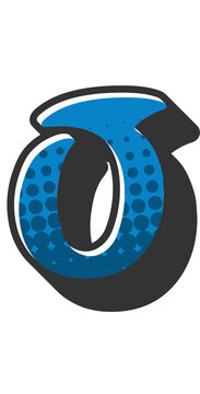 Comic Halftone Alphabet Letter and Number