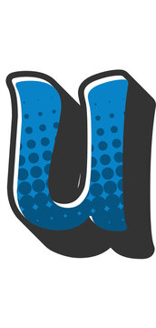 Comic Halftone Alphabet Letter and Number
