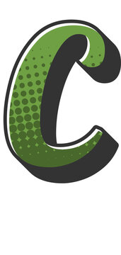 Comic Halftone Alphabet Letter and Number