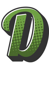 Comic Halftone Alphabet Letter and Number