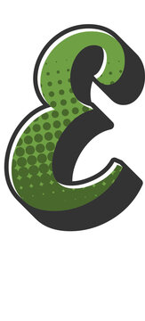 Comic Halftone Alphabet Letter and Number