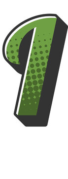 Comic Halftone Alphabet Letter and Number