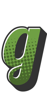 Comic Halftone Alphabet Letter and Number
