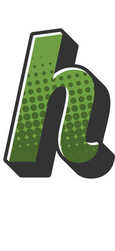 Comic Halftone Alphabet Letter and Number