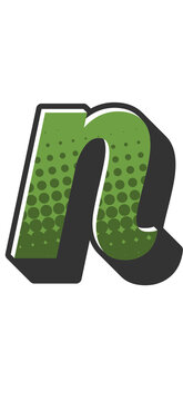 Comic Halftone Alphabet Letter and Number