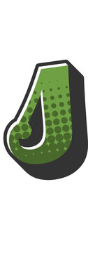 Comic Halftone Alphabet Letter and Number