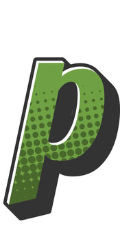 Comic Halftone Alphabet Letter and Number