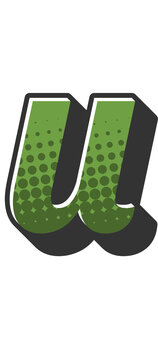 Comic Halftone Alphabet Letter and Number