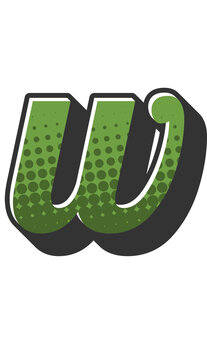 Comic Halftone Alphabet Letter and Number