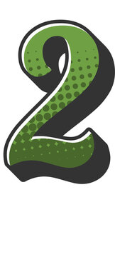 Comic Halftone Alphabet Letter and Number