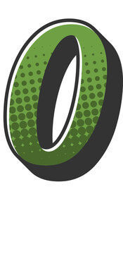 Comic Halftone Alphabet Letter and Number