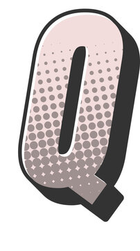 Comic Halftone Alphabet Letter and Number