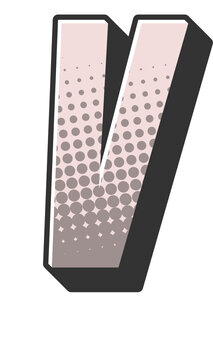 Comic Halftone Alphabet Letter and Number