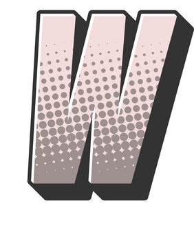 Comic Halftone Alphabet Letter and Number