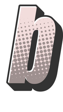 Comic Halftone Alphabet Letter and Number
