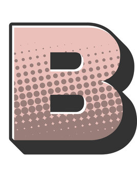 Comic Halftone Alphabet Letter and Number