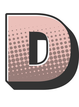 Comic Halftone Alphabet Letter and Number