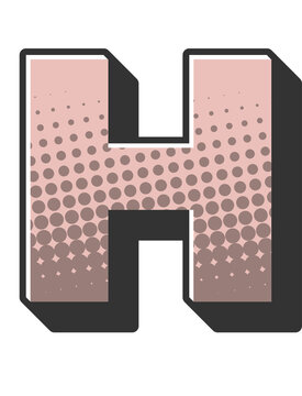 Comic Halftone Alphabet Letter and Number