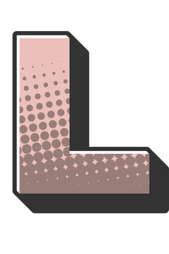Comic Halftone Alphabet Letter and Number