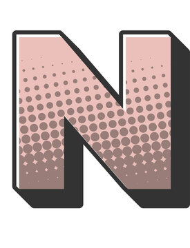Comic Halftone Alphabet Letter and Number