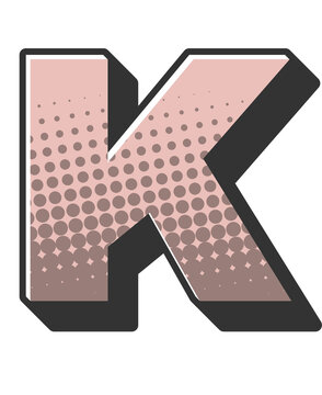 Comic Halftone Alphabet Letter and Number