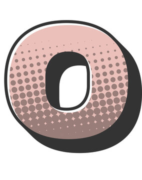 Comic Halftone Alphabet Letter and Number