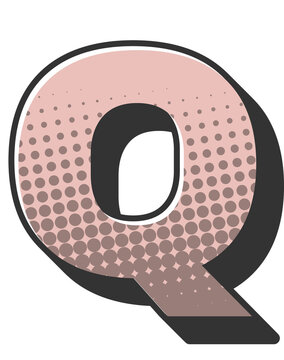 Comic Halftone Alphabet Letter and Number