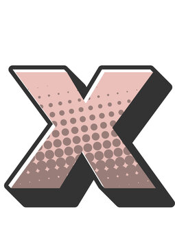 Comic Halftone Alphabet Letter and Number
