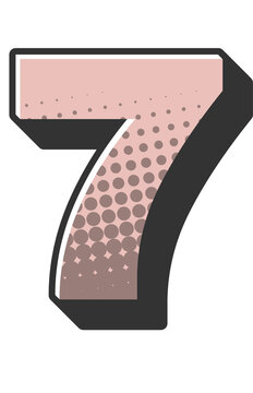 Comic Halftone Alphabet Letter and Number