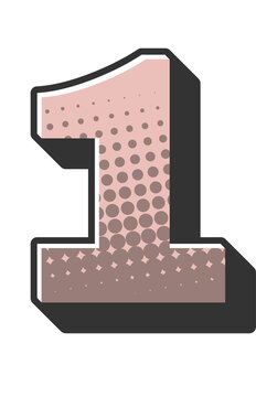 Comic Halftone Alphabet Letter and Number