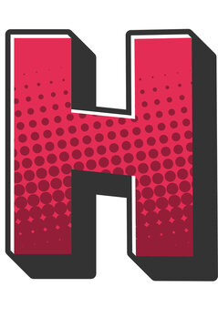 Comic Halftone Alphabet Letter and Number