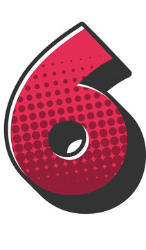 Comic Halftone Alphabet Letter and Number