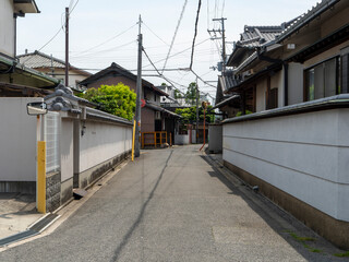 Wall Mural - 住宅密集地を通る道路