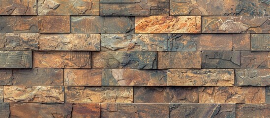 Canvas Print - Brick wall texture background under daytime sunlight for interior or exterior decor.