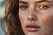 woman with skin disease freckles and dry skin beauty photography
