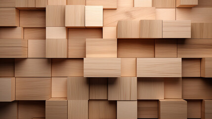 Wall Mural - imagine An abstract composition of an empty wooden surface in a smooth maple tone.