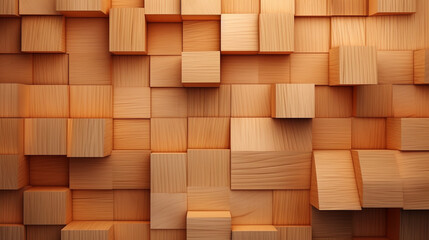 Wall Mural - imagine An abstract composition of an empty wooden surface in a smooth maple color.
