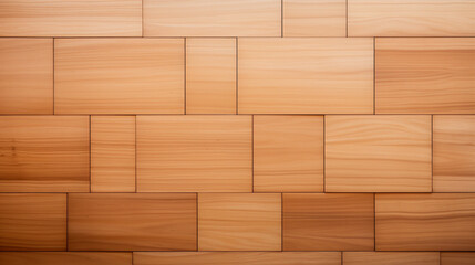 Wall Mural - imagine A top-down view of an empty wooden panel in a light beech shade.