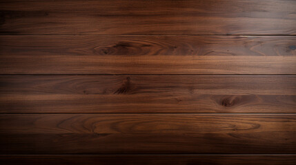 Poster - imagine A top-down view of an empty wooden panel in a dark teak color.