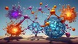 © Kashwat - Entire NQ Chemistry Representation: Chemical Reactions, Molecular Bonds, and Atomic Structures