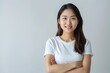 Close-up portrait of a confident korean girl, professional shoot