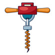 colorful flat illustration of corkscrew