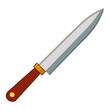 colorful flat illustration of knife