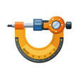 colorful flat illustration of micrometer