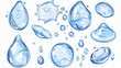 © LofiAnimations - Isolated water drops against transparent background. water. Illustrations