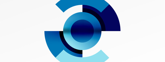 Aufkleber - A Font Art logo featuring an Electric blue circle in the middle on a white background. The design showcases symmetry, pattern, and graphics, resembling an Automotive wheel system symbol