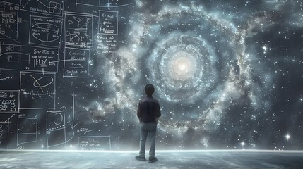 Wall Mural - solitary witness to the cosmic dance a mesmerizing of the universe s eternal spiral