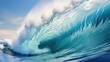 © Dusit - A large wave is crashing into the ocean.