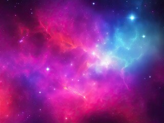 Colorful abstract nebula space background available for free.