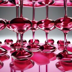 Wall Mural - Selection of cosmopolitan glass splashes with cranberries2